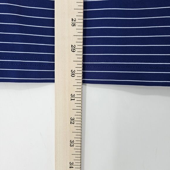 Vineyard Vines Shirt Mens Large Polo Short Sleeve Casual Preppy Striped Blue - Picture 6 of 10